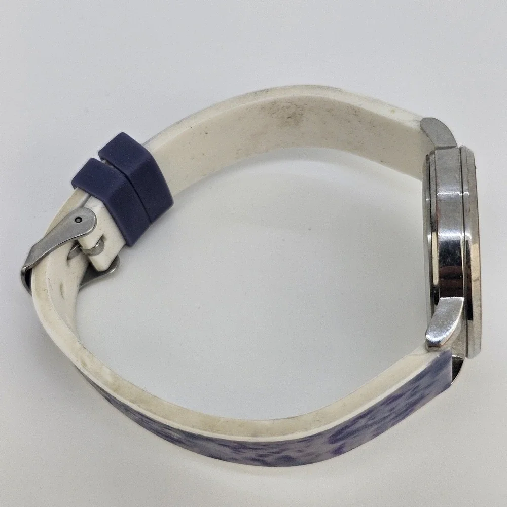 Women's Watch 35MM Gray Dial Floral‎ Plastic Band Straps New Battery